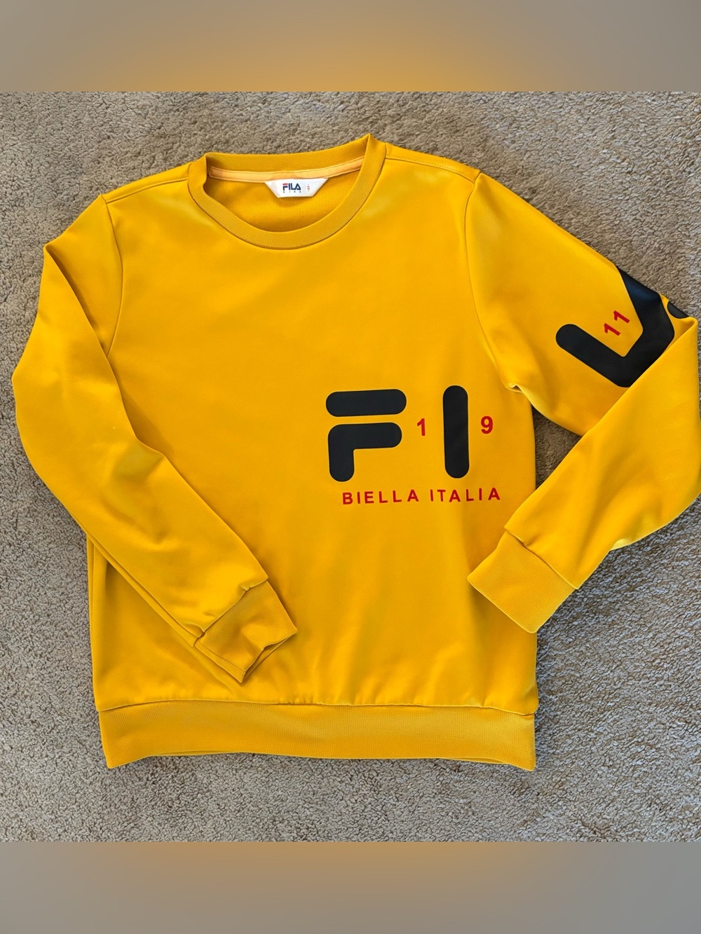FILA 1911 Biella Italia Kids Yellow Pullover in size 13-15 years (165)